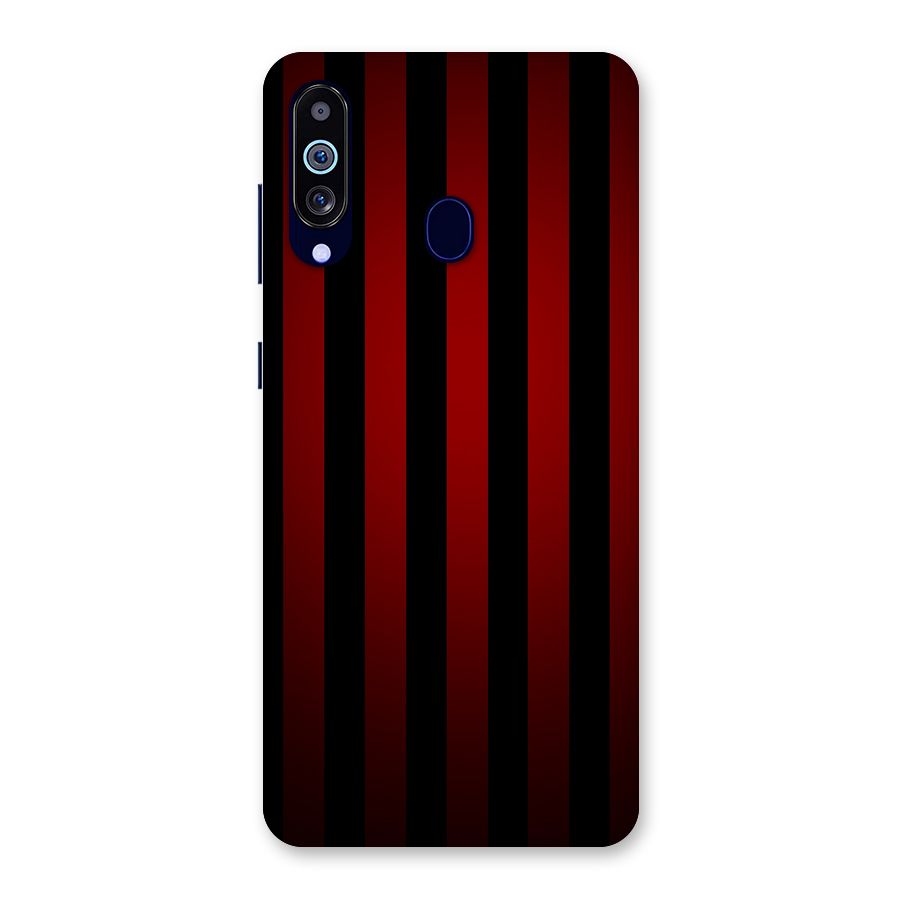 Red Black Stripes Back Case for Galaxy A60