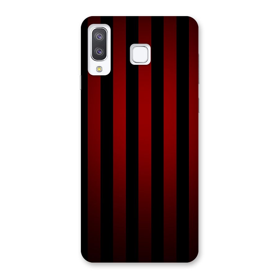Red Black Stripes Back Case for Galaxy A8 Star