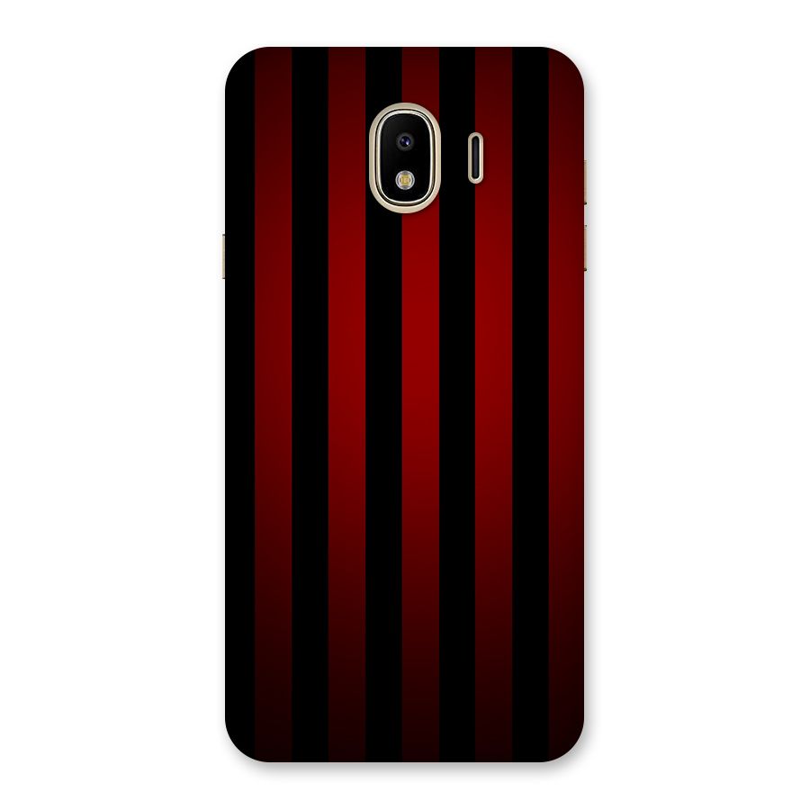 Red Black Stripes Back Case for Galaxy J4
