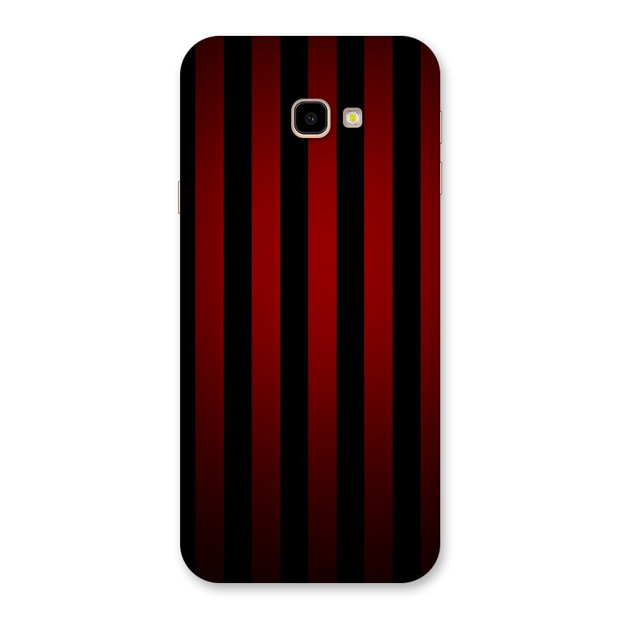 Red Black Stripes Back Case for Galaxy J4 Plus