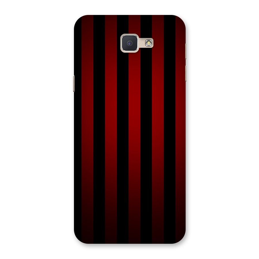 Red Black Stripes Back Case for Galaxy J5 Prime