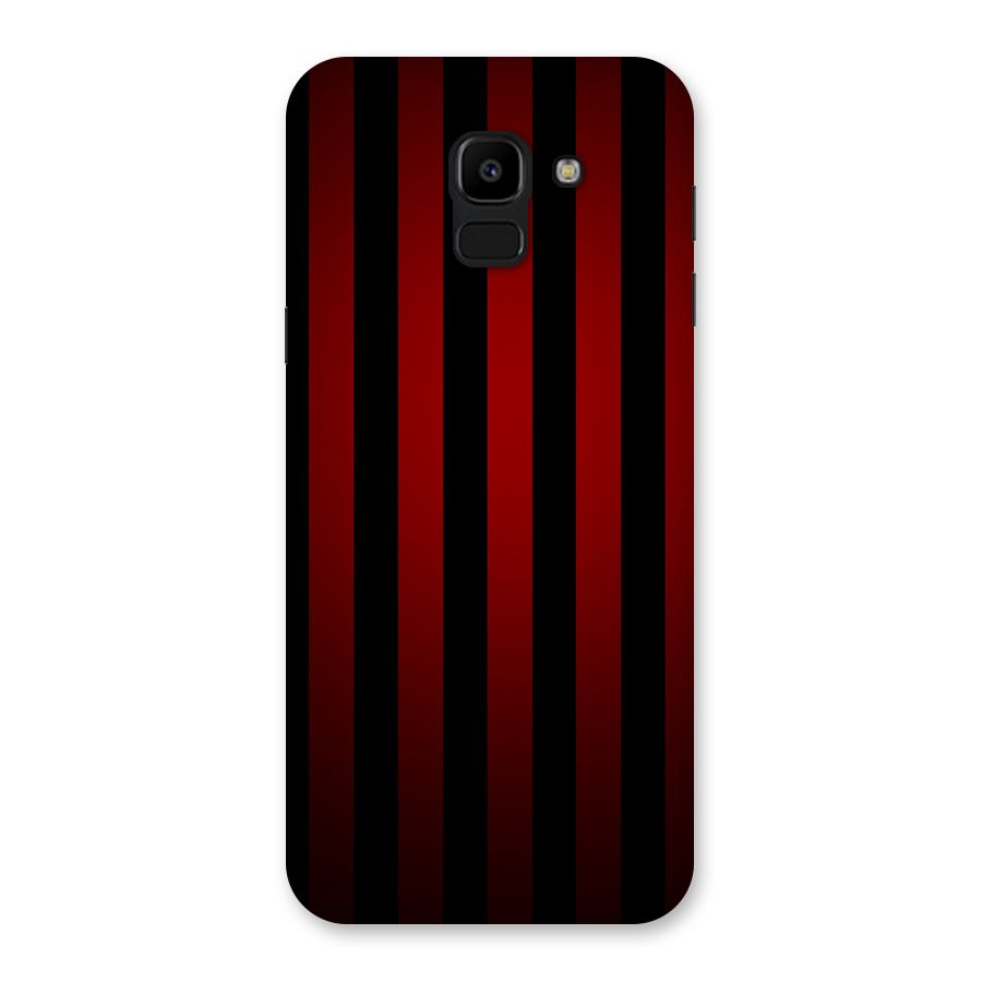 Red Black Stripes Back Case for Galaxy J6