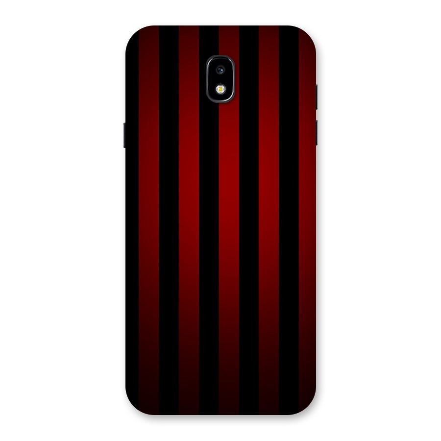 Red Black Stripes Back Case for Galaxy J7 Pro