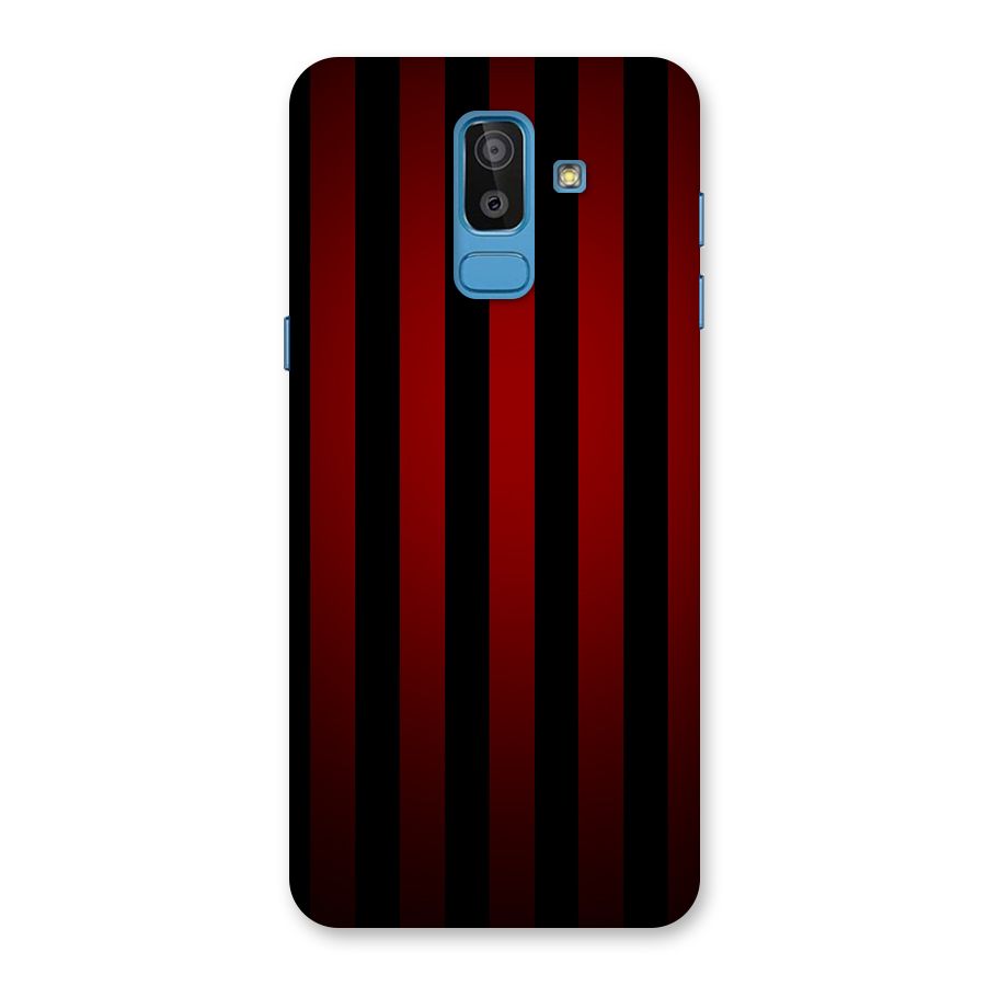 Red Black Stripes Back Case for Galaxy J8