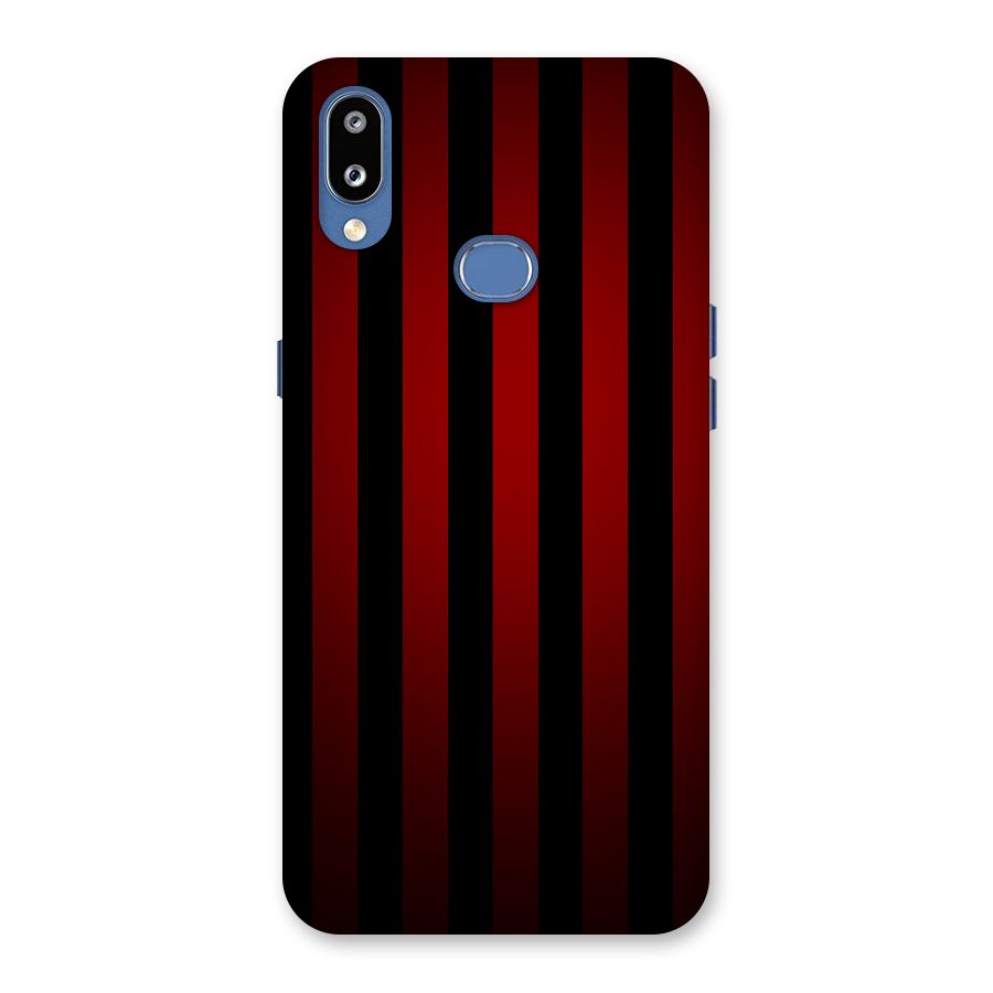 Red Black Stripes Back Case for Galaxy M01s