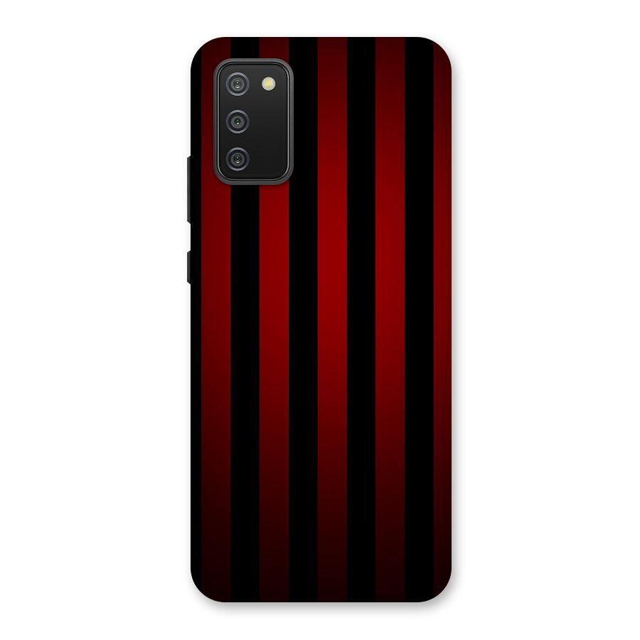 Red Black Stripes Back Case for Galaxy M02s