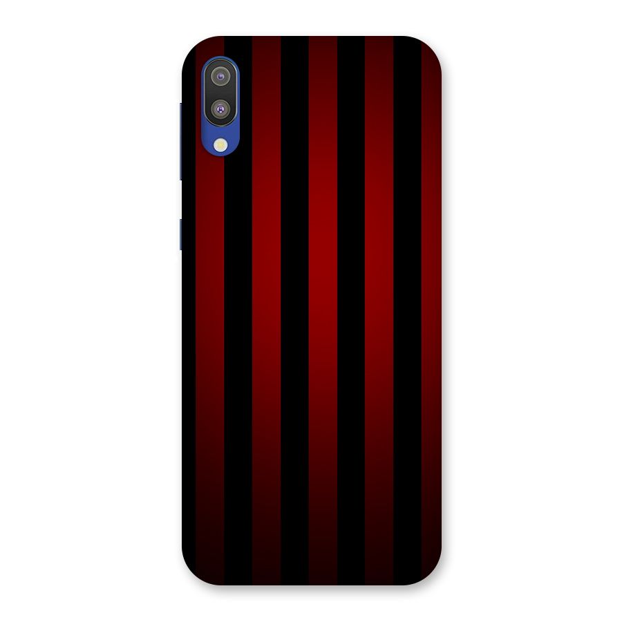 Red Black Stripes Back Case for Galaxy M10