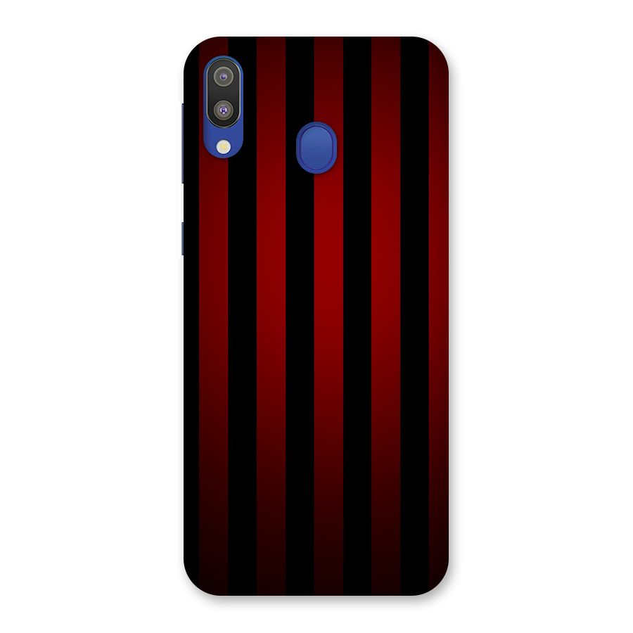 Red Black Stripes Back Case for Galaxy M20