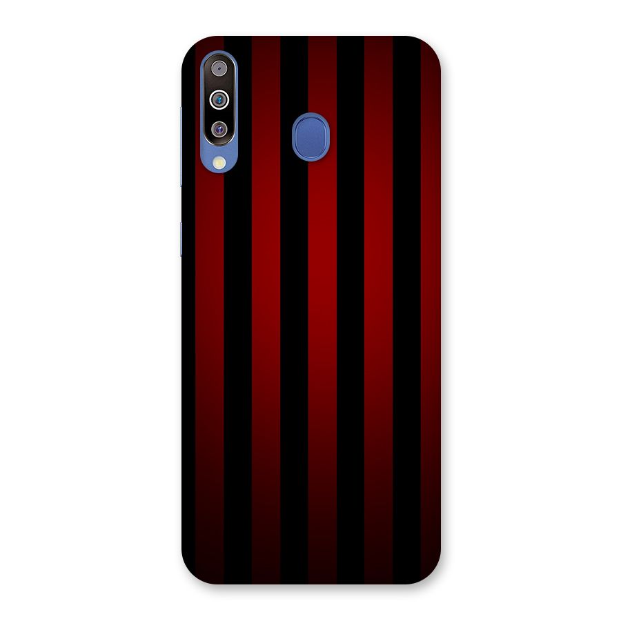 Red Black Stripes Back Case for Galaxy M30