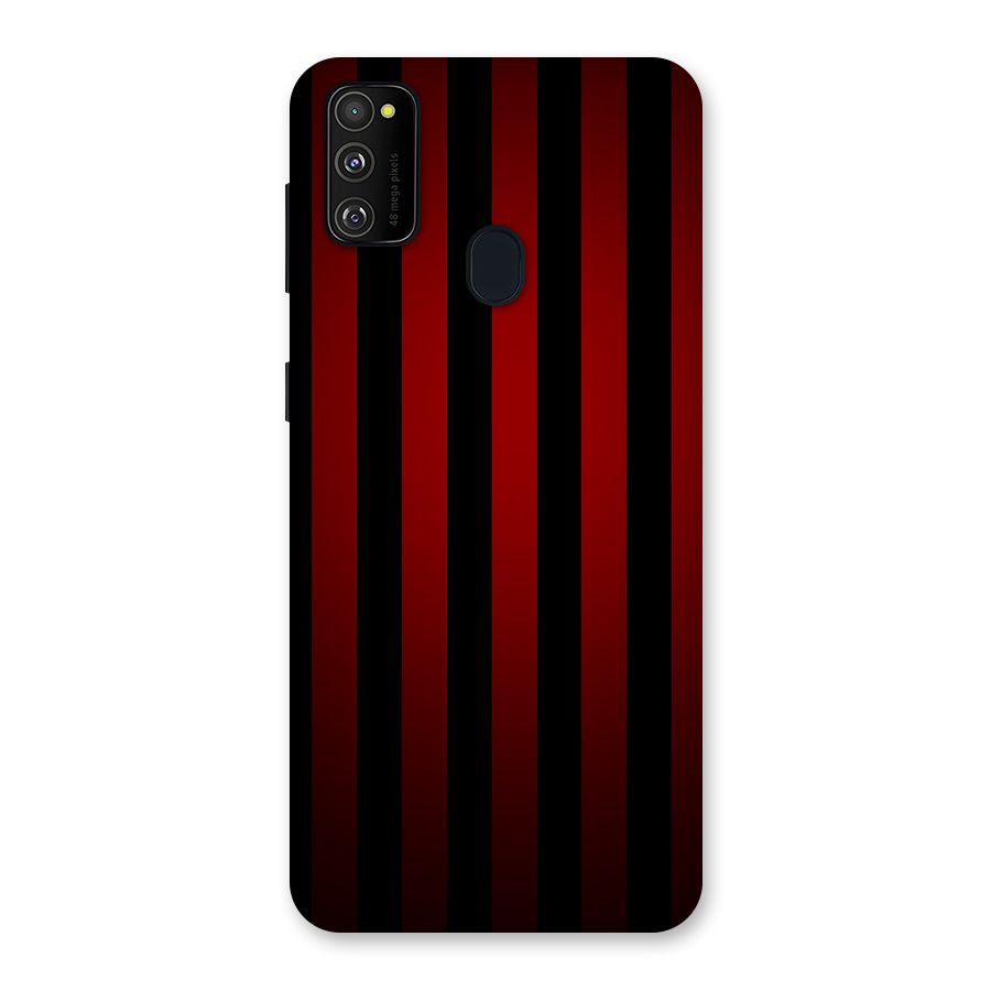 Red Black Stripes Back Case for Galaxy M30s