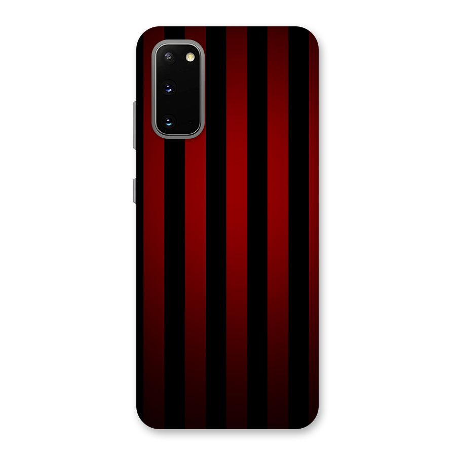 Red Black Stripes Back Case for Galaxy S20