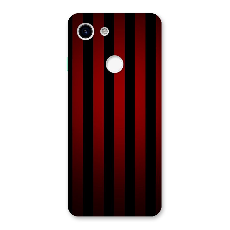 Red Black Stripes Back Case for Google Pixel 3
