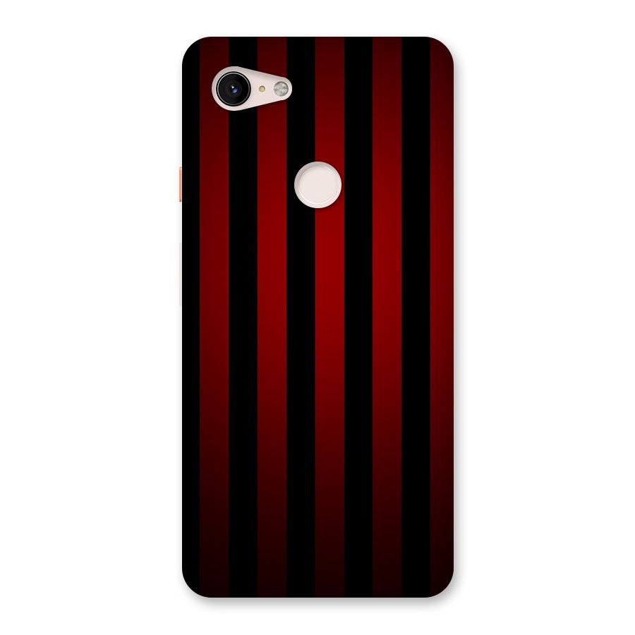 Red Black Stripes Back Case for Google Pixel 3 XL