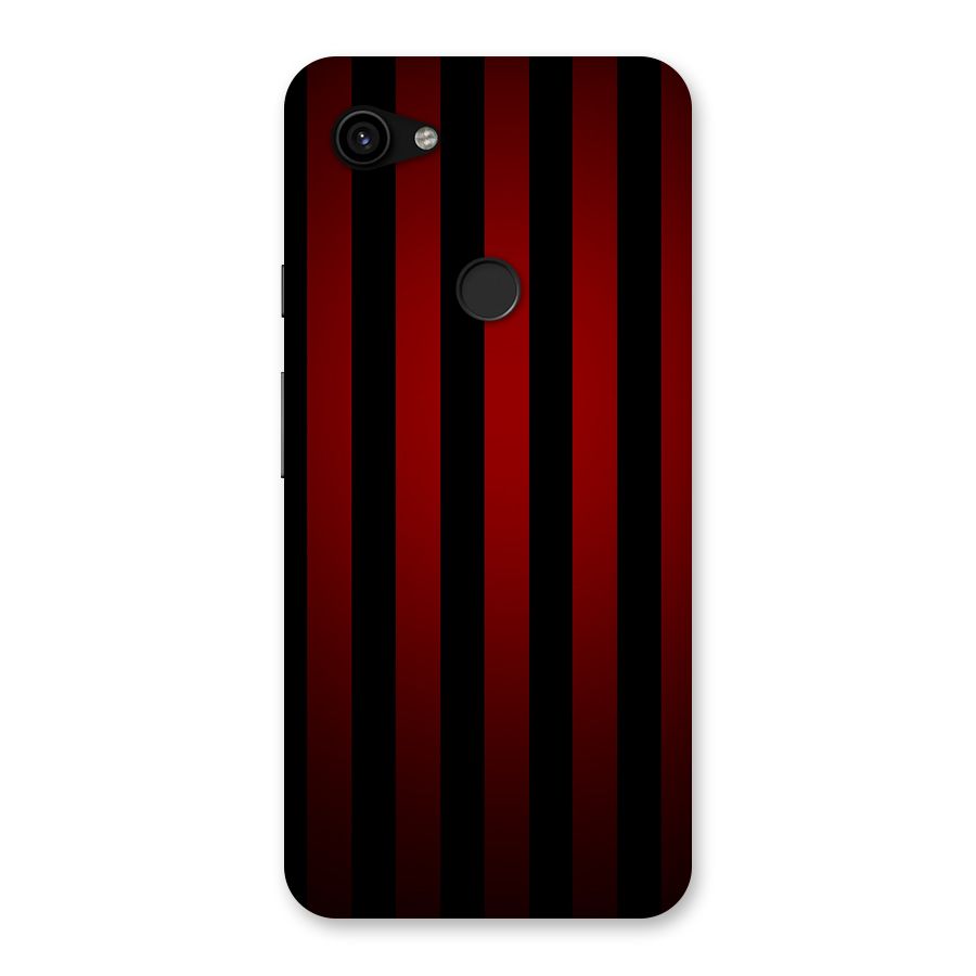 Red Black Stripes Back Case for Google Pixel 3a XL