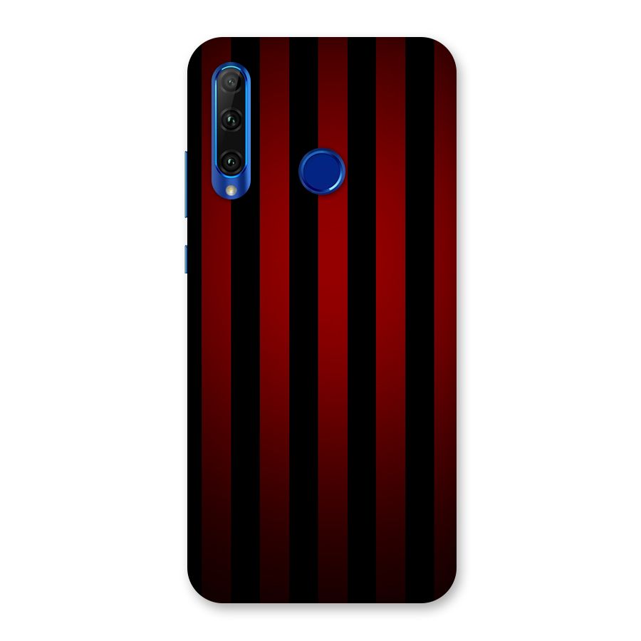 Red Black Stripes Back Case for Honor 20i