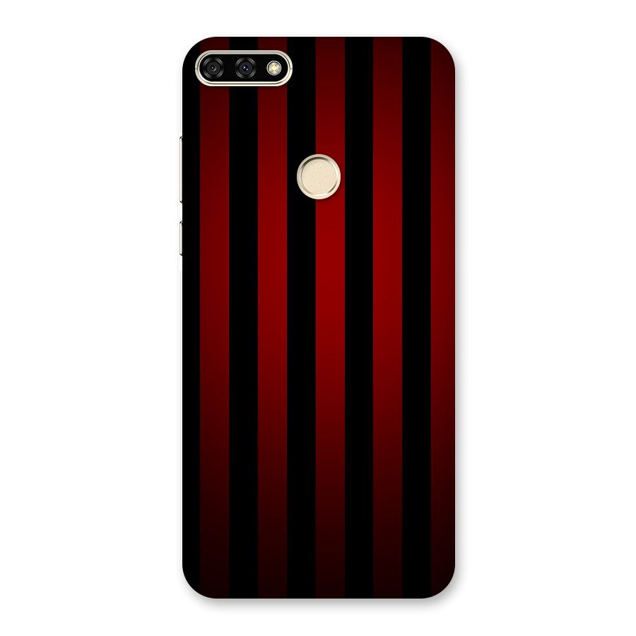 Red Black Stripes Back Case for Honor 7A