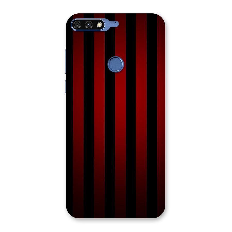 Red Black Stripes Back Case for Honor 7C