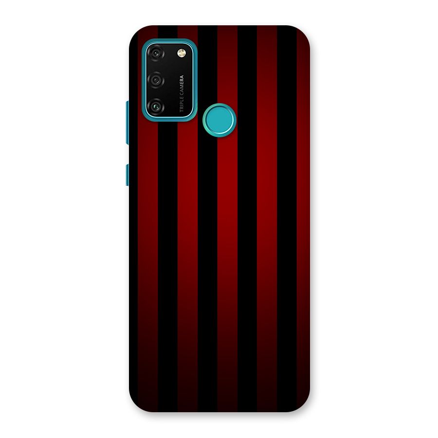 Red Black Stripes Back Case for Honor 9A