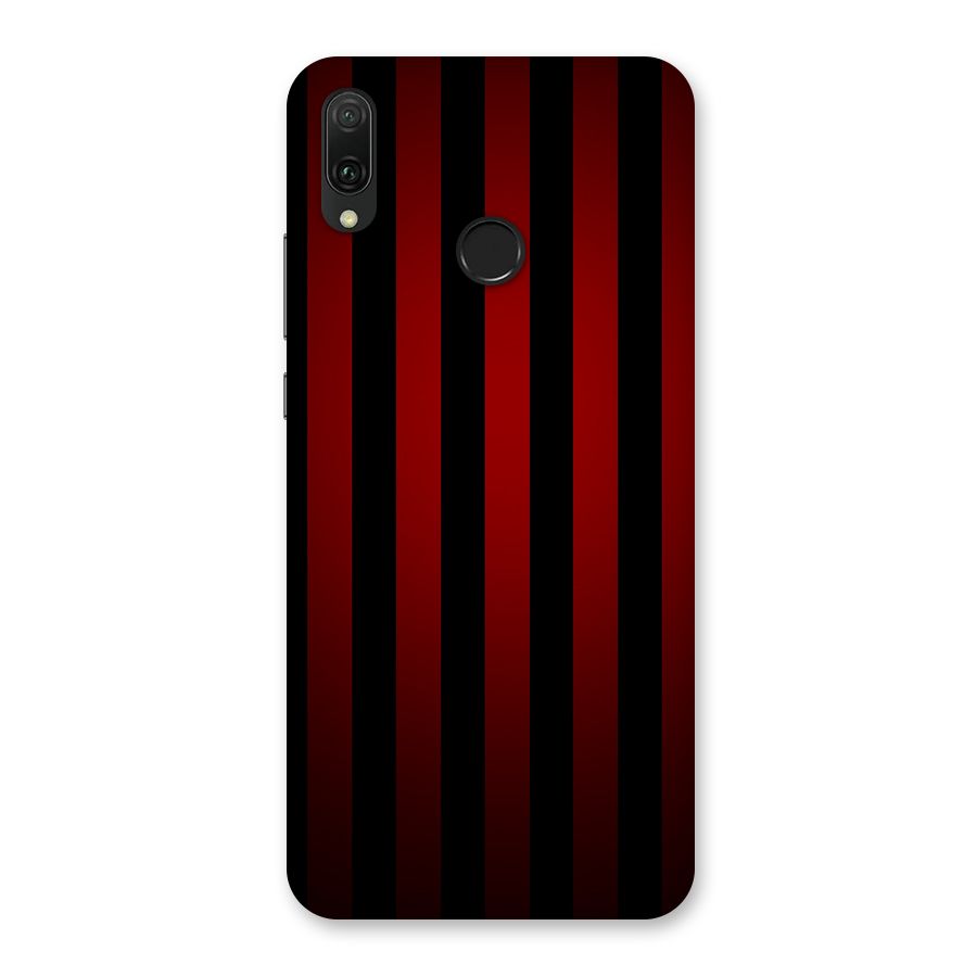 Red Black Stripes Back Case for Huawei Y9 (2019)