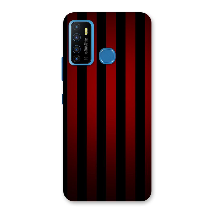 Red Black Stripes Back Case for Infinix Hot 9