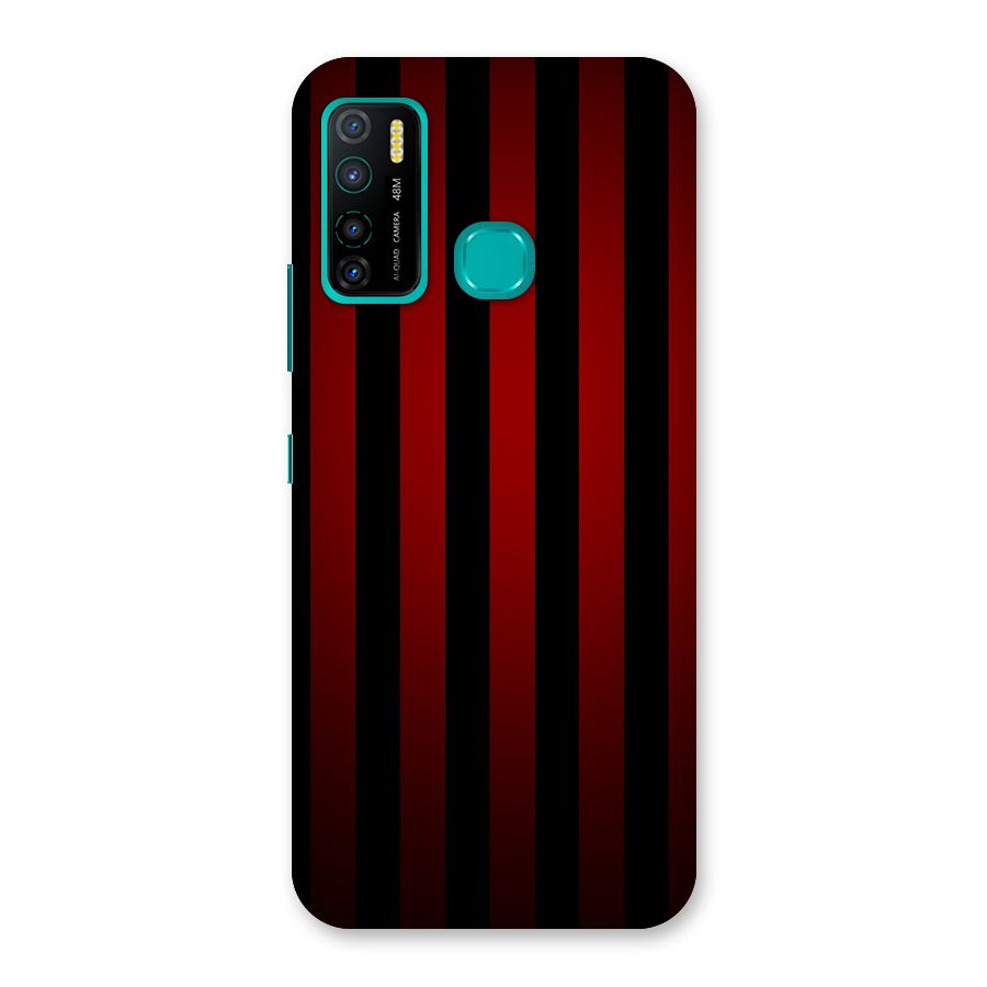 Red Black Stripes Back Case for Infinix Hot 9 Pro