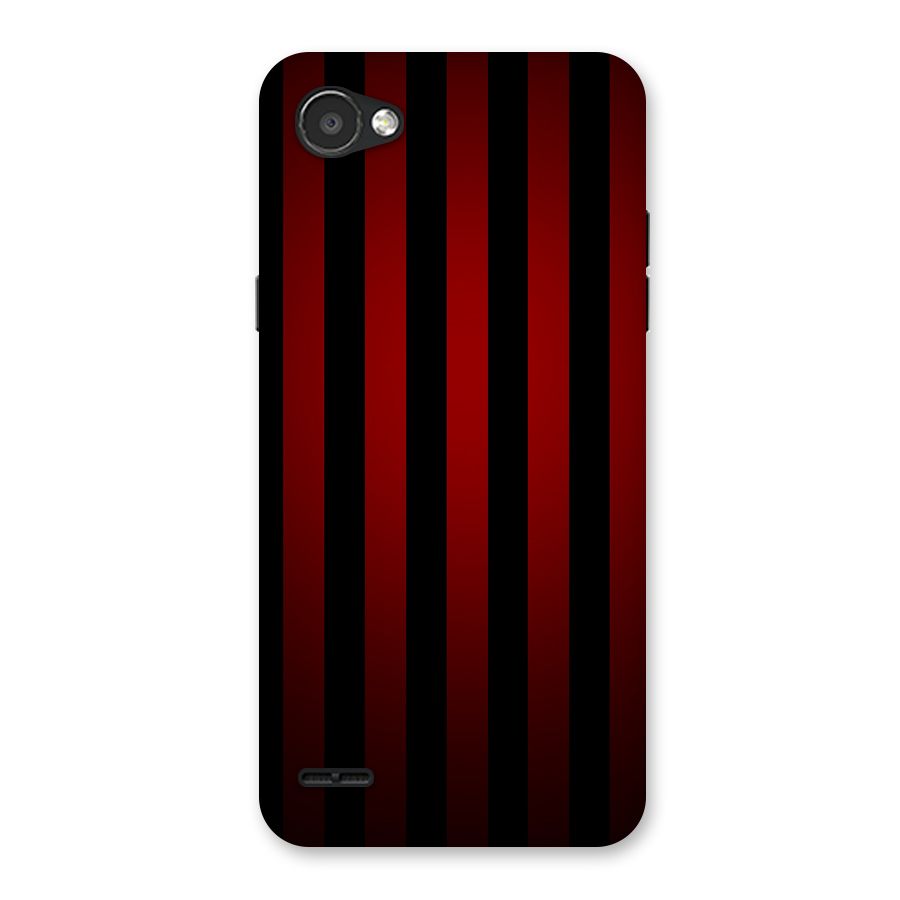 Red Black Stripes Back Case for LG Q6