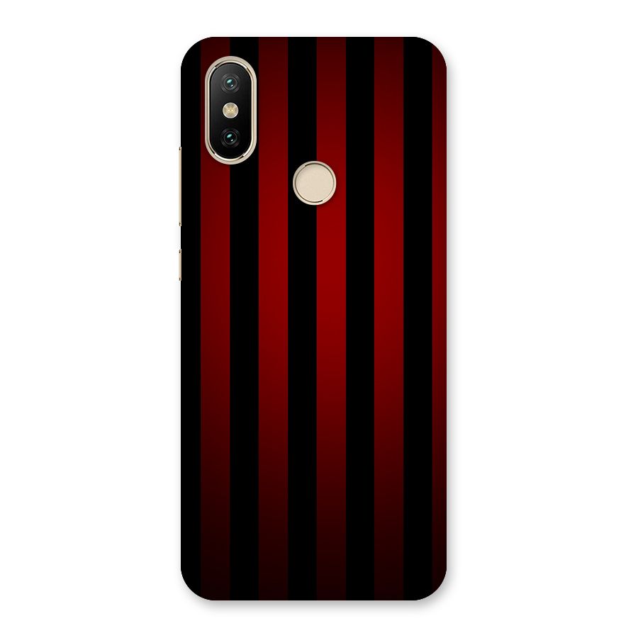 Red Black Stripes Back Case for Mi A2