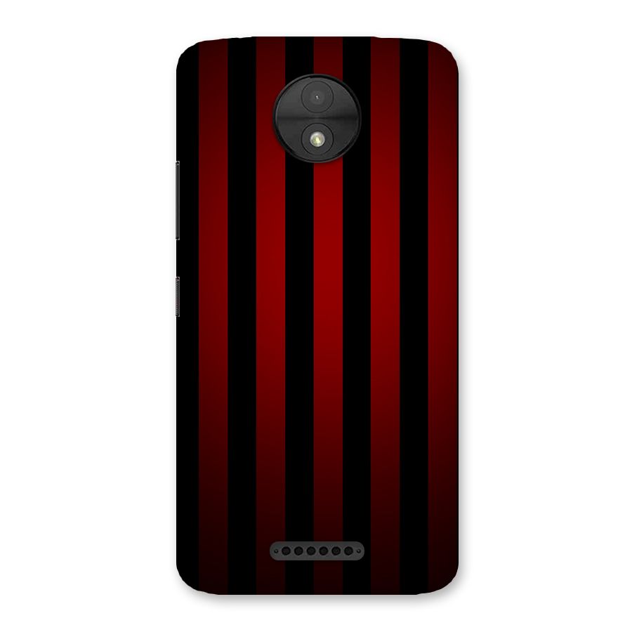 Red Black Stripes Back Case for Moto C