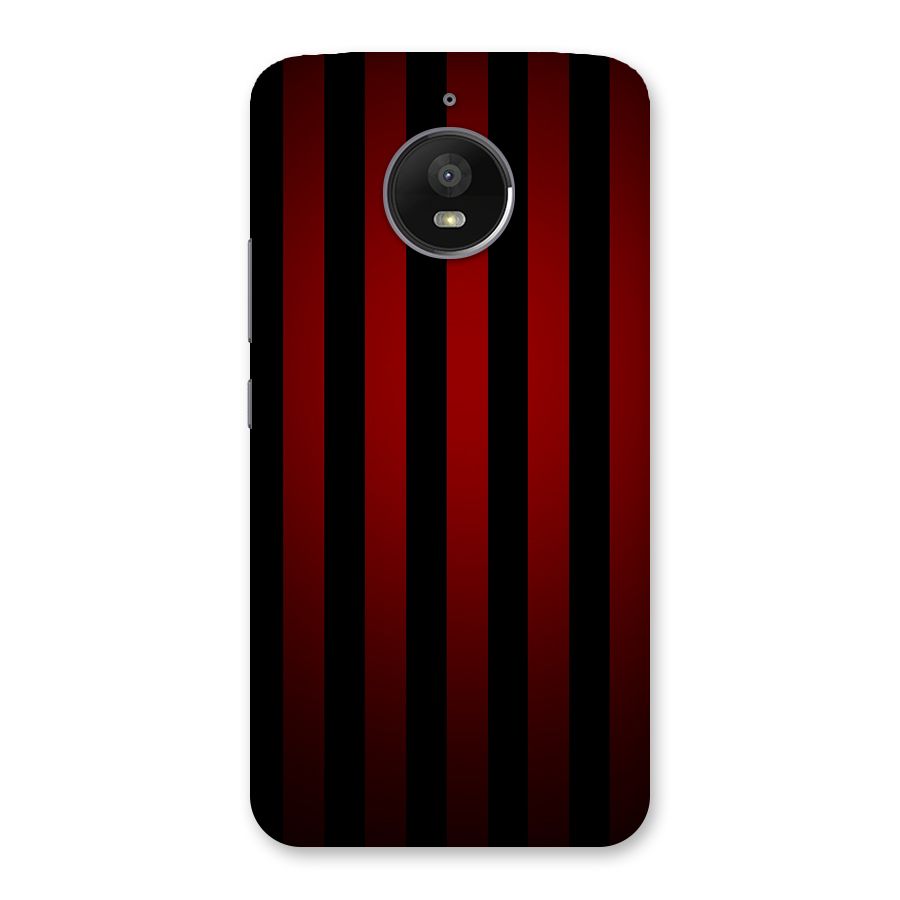 Red Black Stripes Back Case for Moto E4 Plus