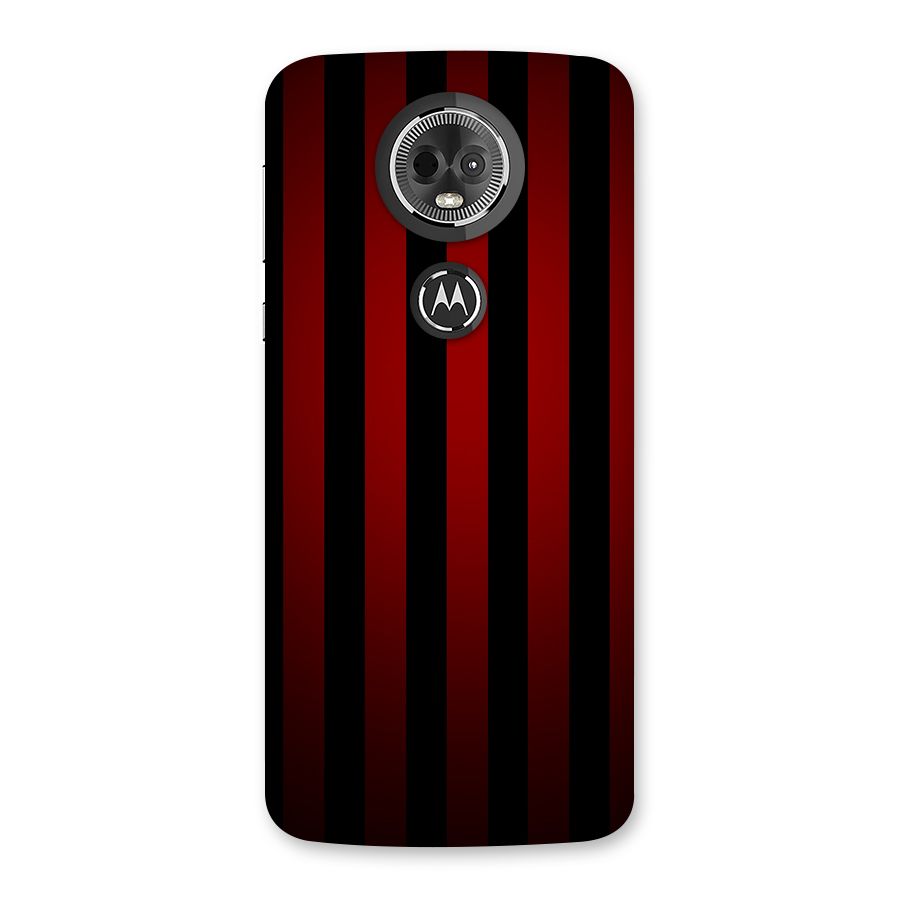 Red Black Stripes Back Case for Moto E5 Plus