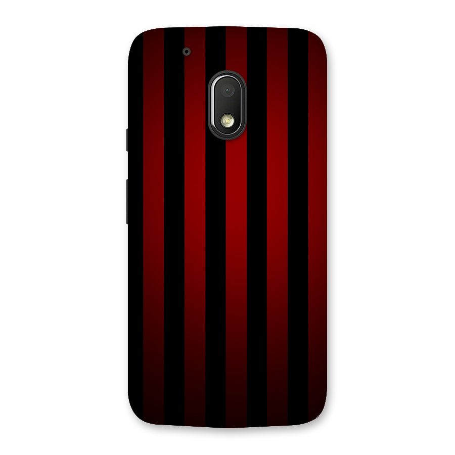 Red Black Stripes Back Case for Moto G4 Play