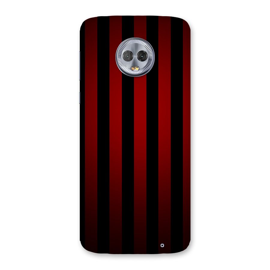 Red Black Stripes Back Case for Moto G6 Plus