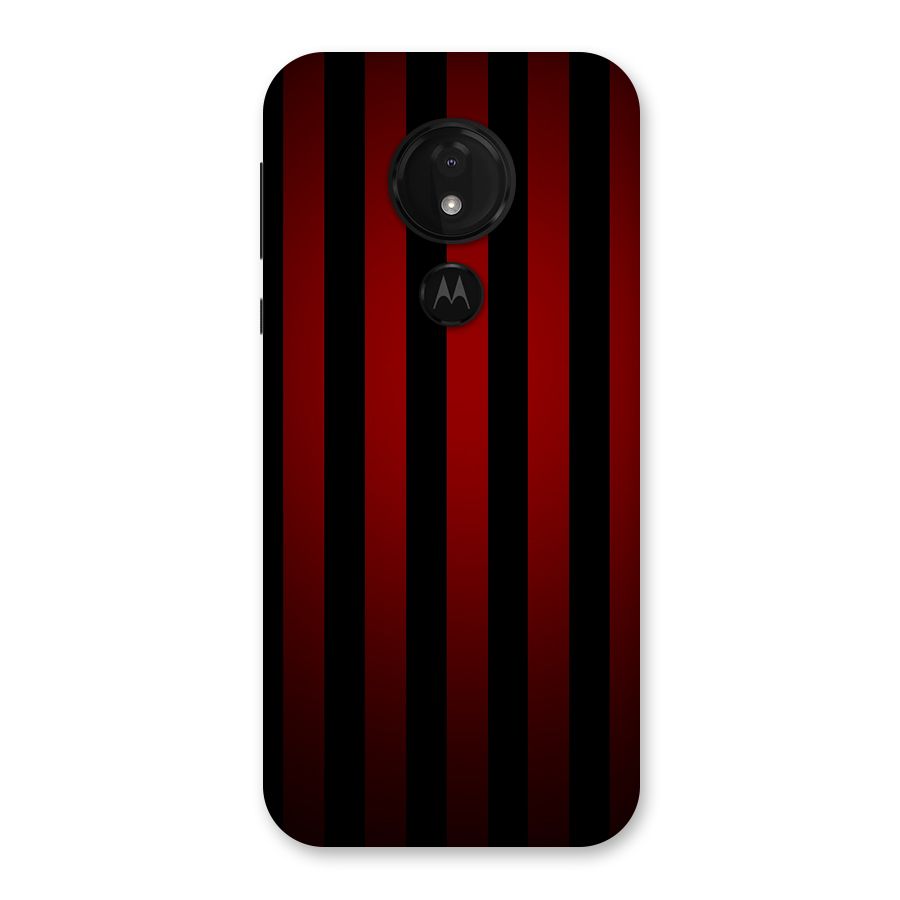 Red Black Stripes Back Case for Moto G7 Power