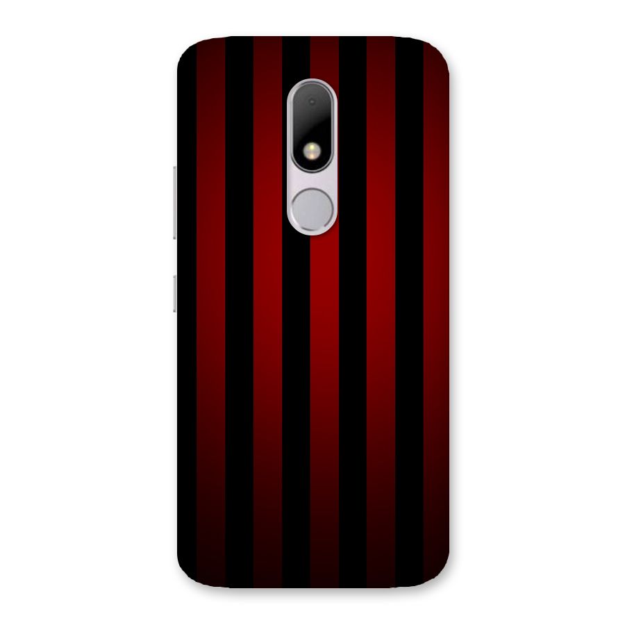 Red Black Stripes Back Case for Moto M