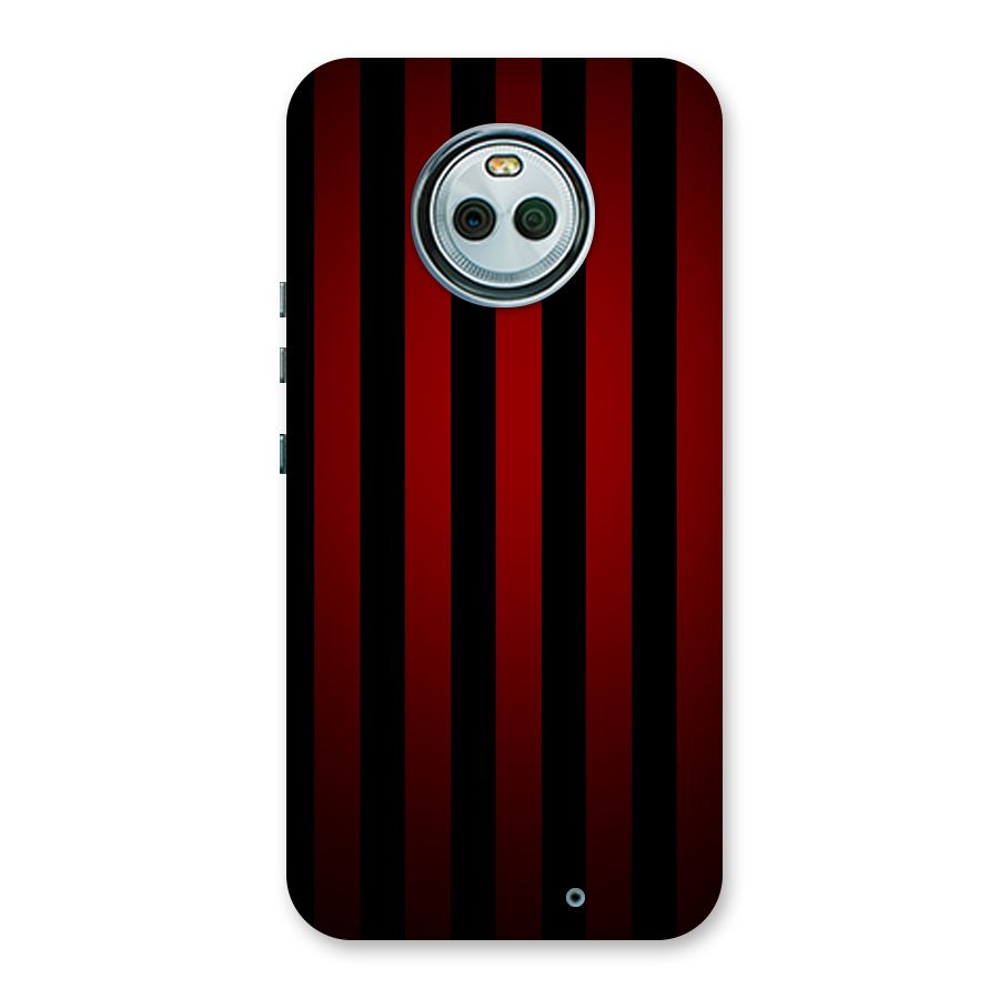 Red Black Stripes Back Case for Moto X4