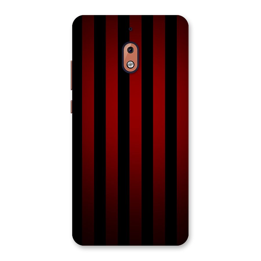Red Black Stripes Back Case for Nokia 2.1