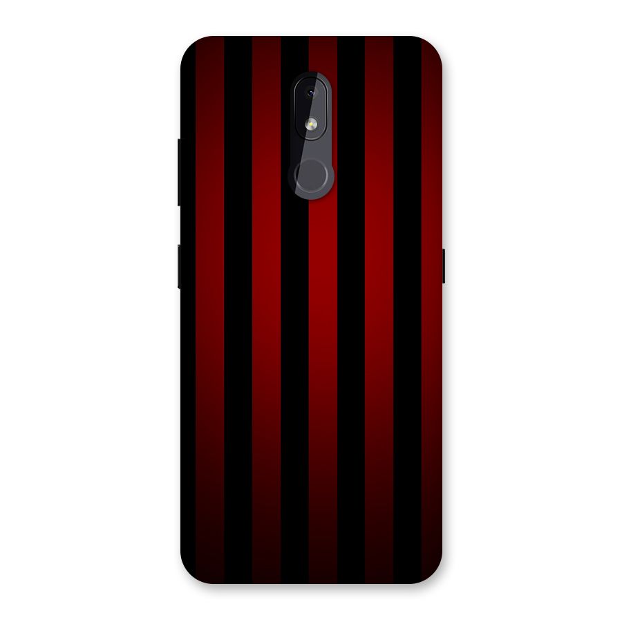 Red Black Stripes Back Case for Nokia 3.2