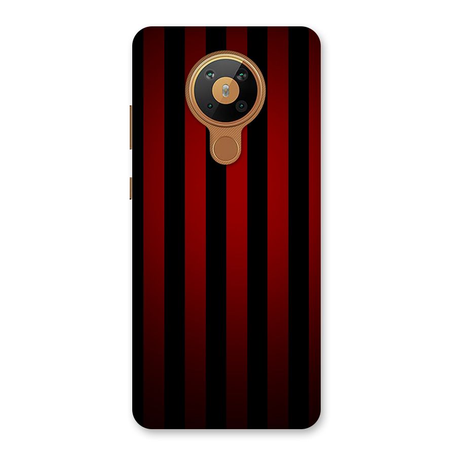 Red Black Stripes Back Case for Nokia 5.3