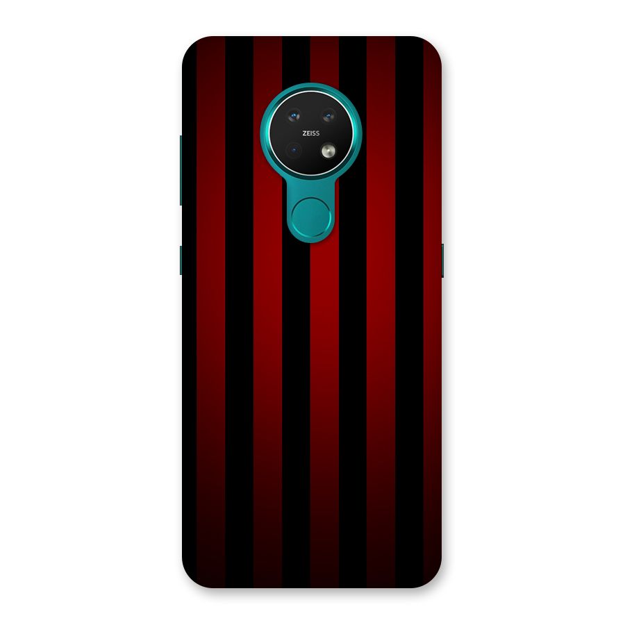 Red Black Stripes Back Case for Nokia 7.2