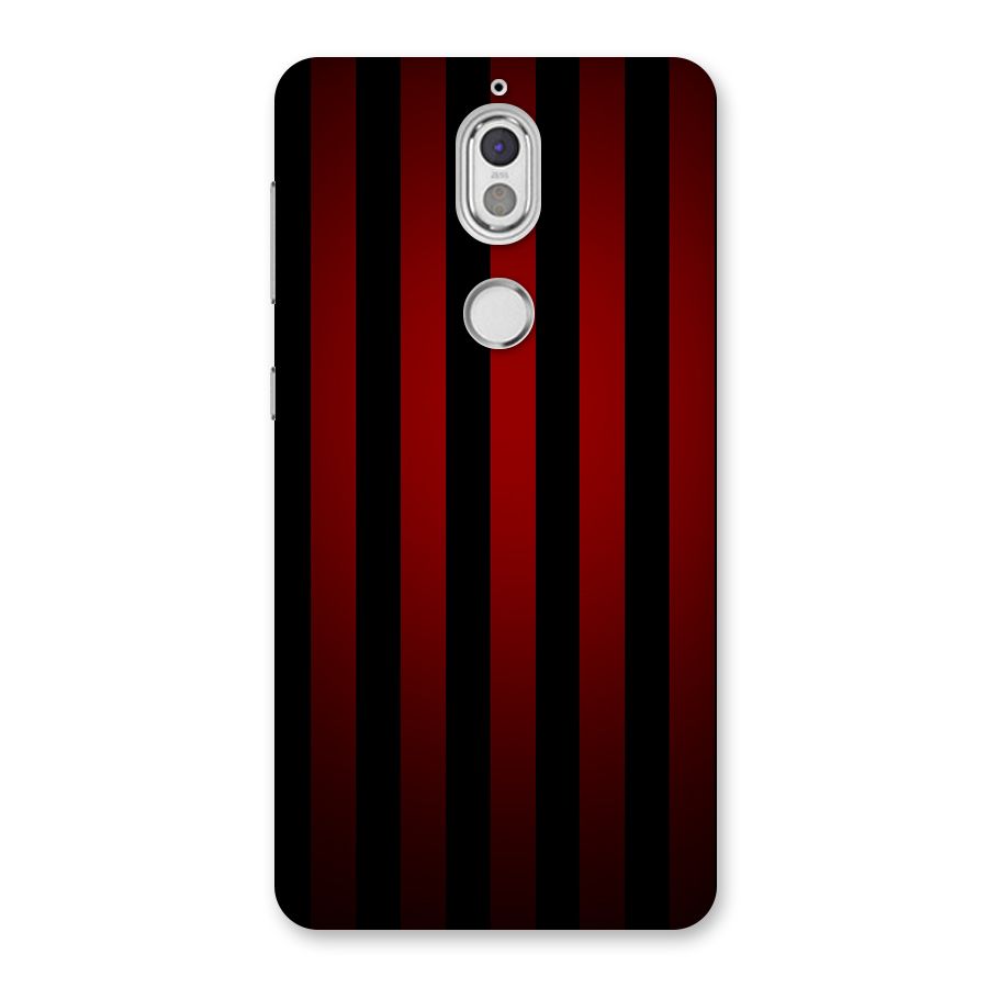Red Black Stripes Back Case for Nokia 7