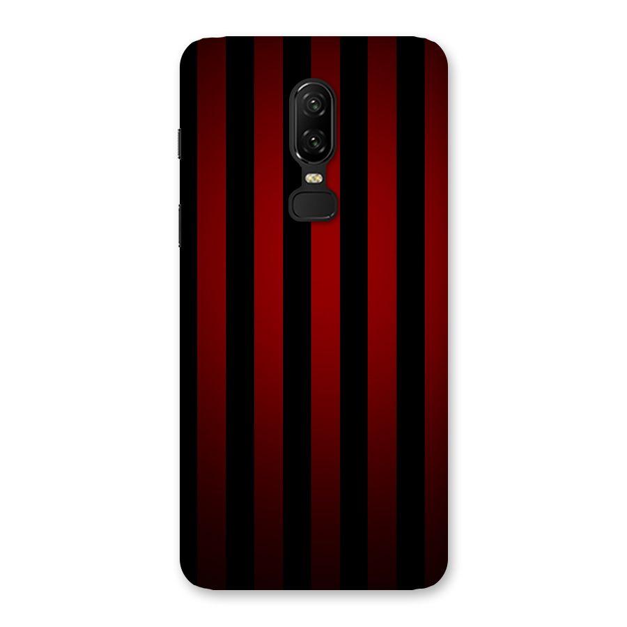 Red Black Stripes Back Case for OnePlus 6