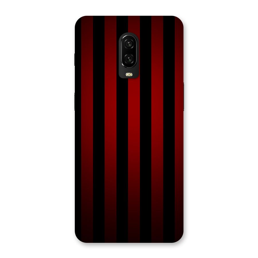 Red Black Stripes Back Case for OnePlus 6T