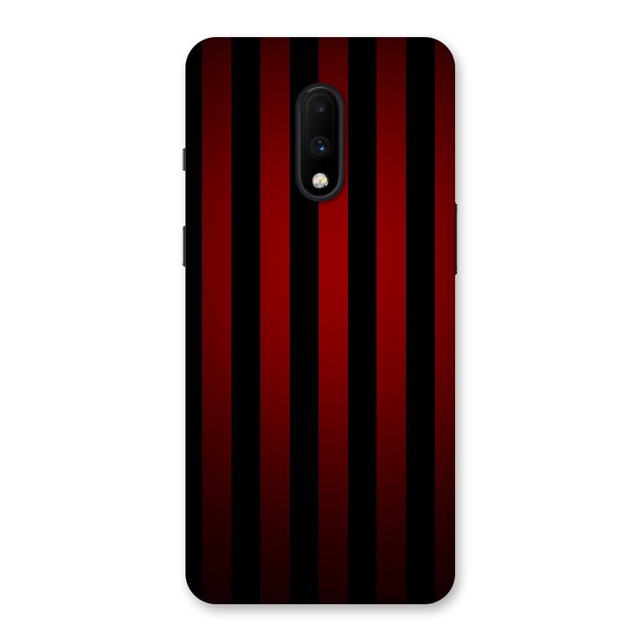Red Black Stripes Back Case for OnePlus 7