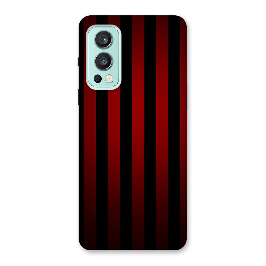 Red Black Stripes Back Case for OnePlus Nord 2 5G