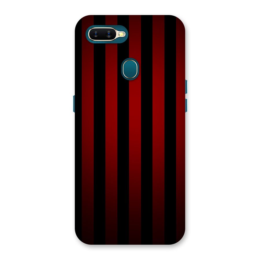Red Black Stripes Back Case for Oppo A11k