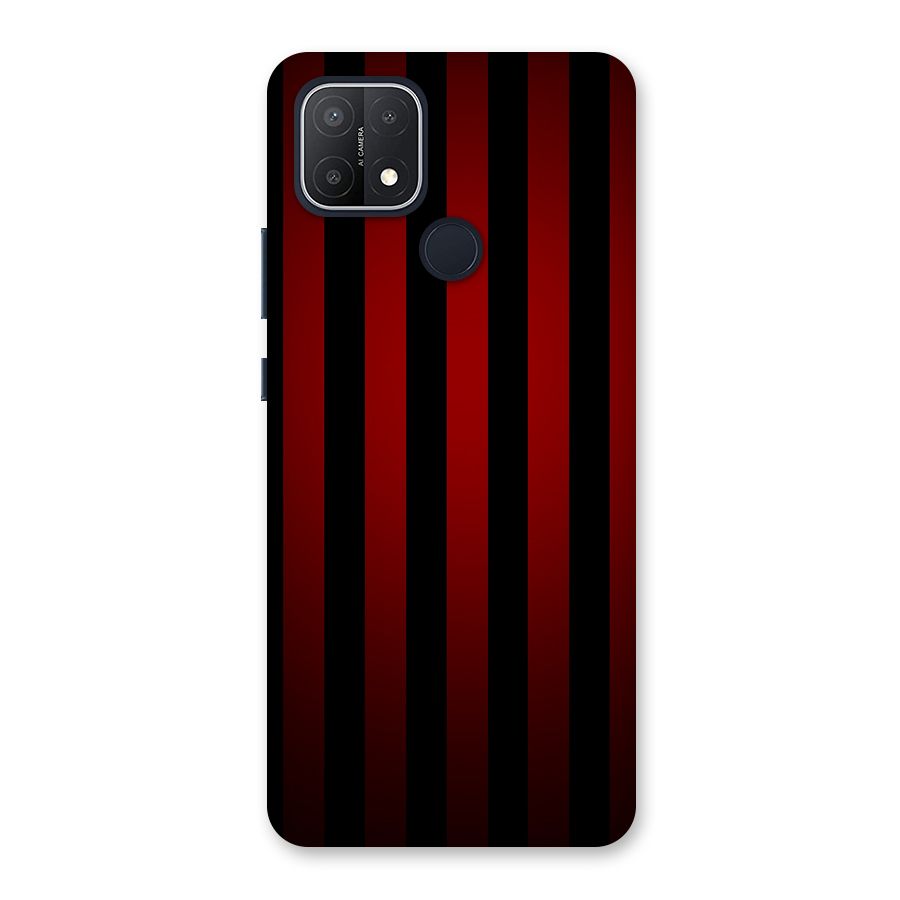 Red Black Stripes Back Case for Oppo A15s