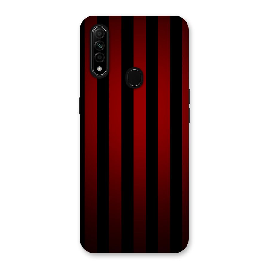 Red Black Stripes Back Case for Oppo A31
