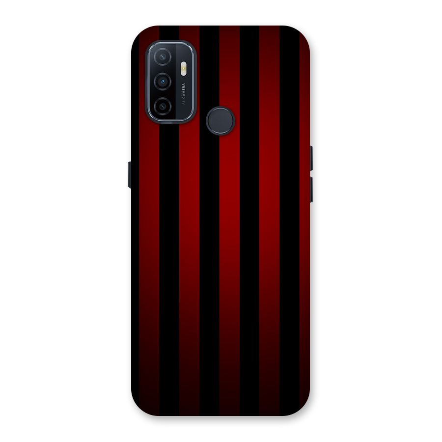 Red Black Stripes Back Case for Oppo A32