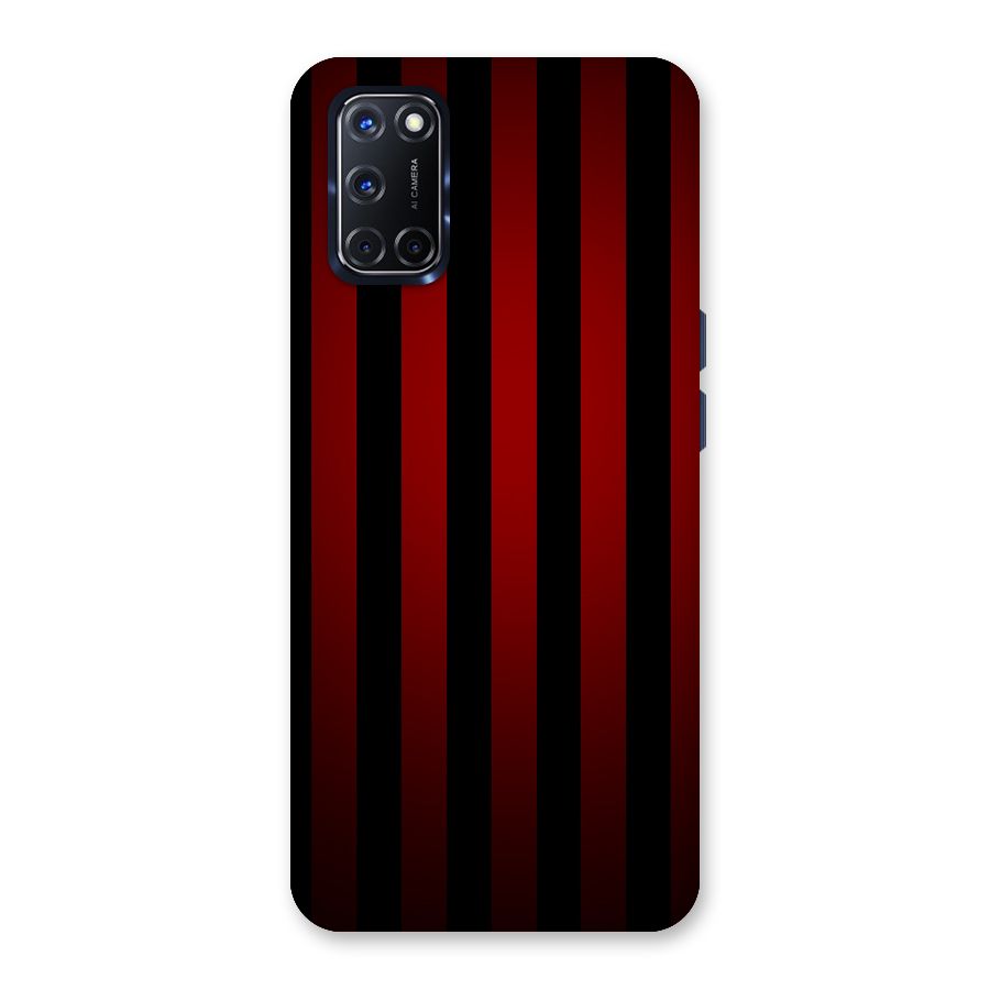 Red Black Stripes Back Case for Oppo A52