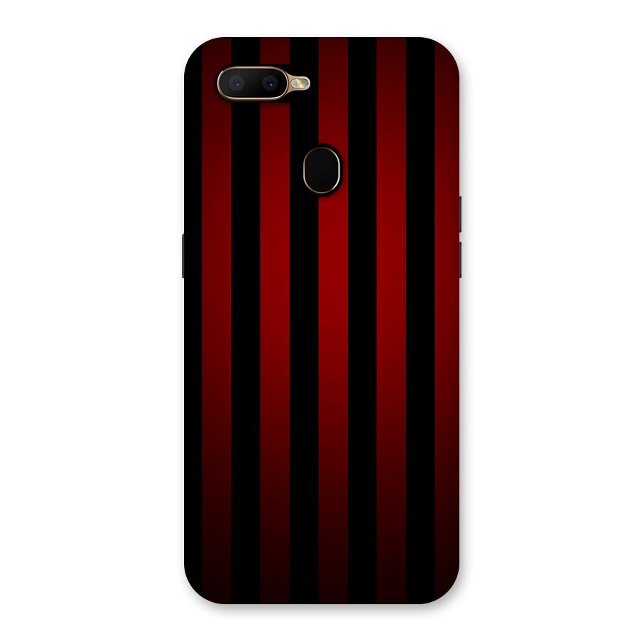 Red Black Stripes Back Case for Oppo A5s